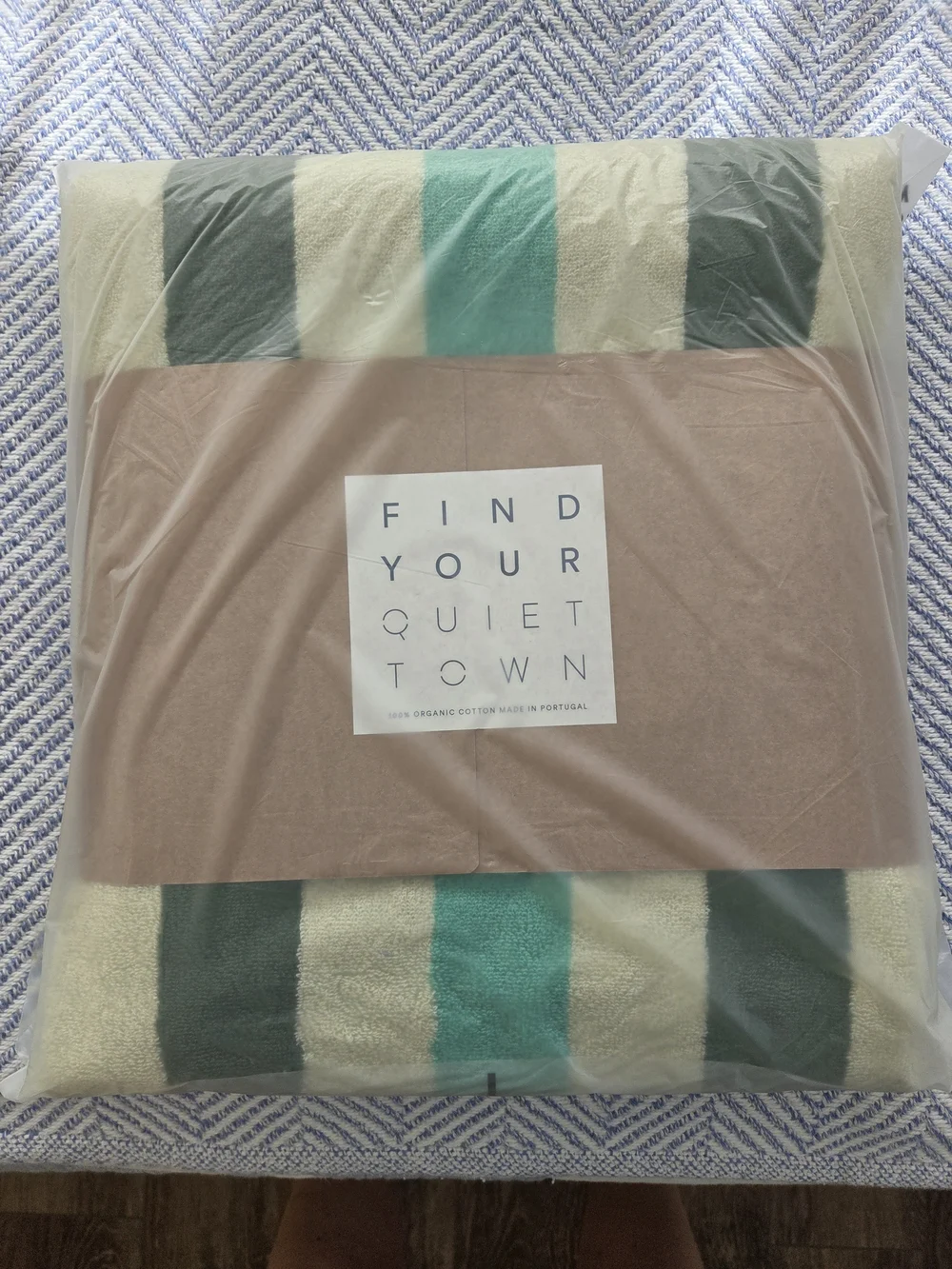 Catalina Bath Sheet in Pine Stripe